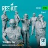 RESKIT RSF35-0008 One busy day carrier crew on deck (scene 1) (6 pcs) (3D Printed) (1/35)